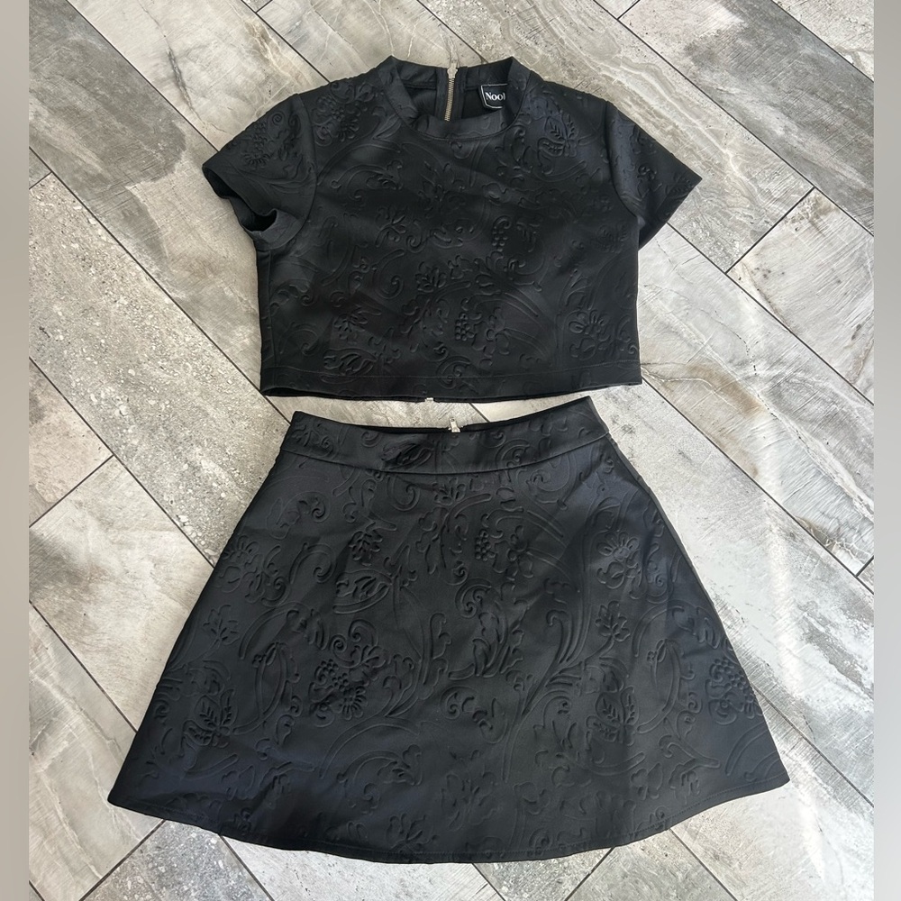 Nookie crop top / flare skirt set